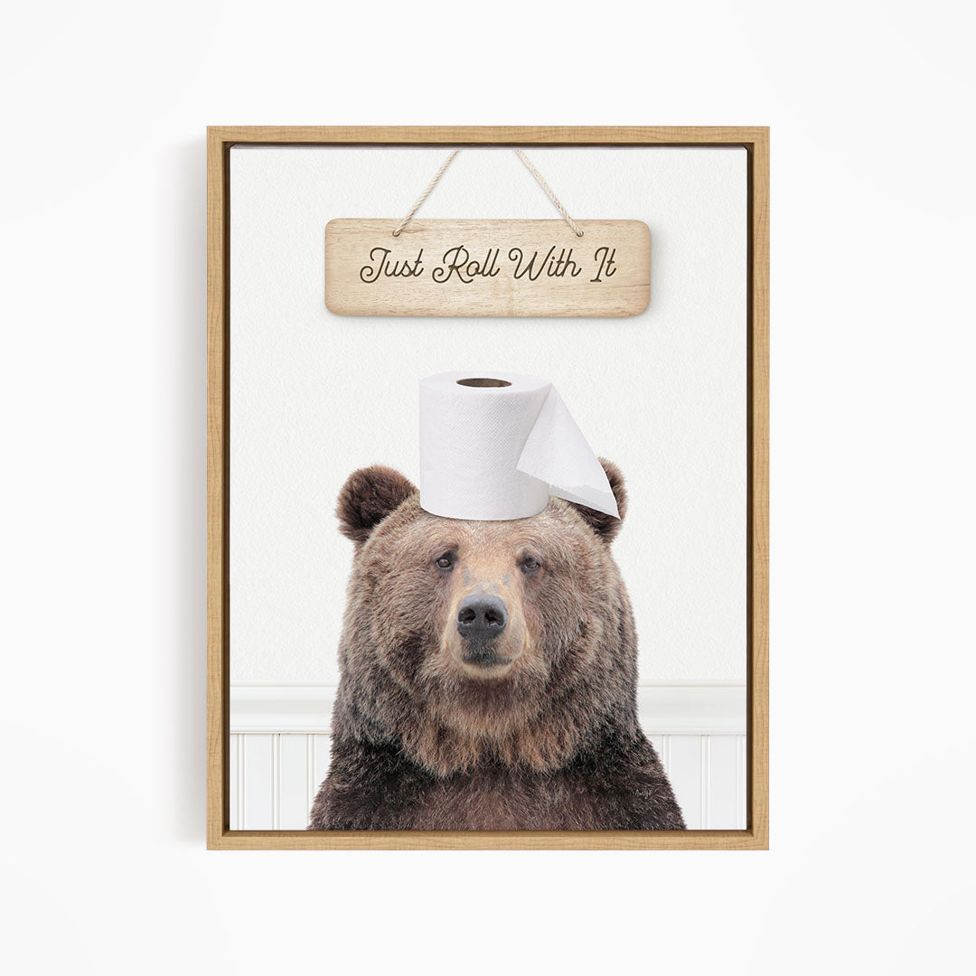 Bear "Just roll with it" - Bathroom Cottage White