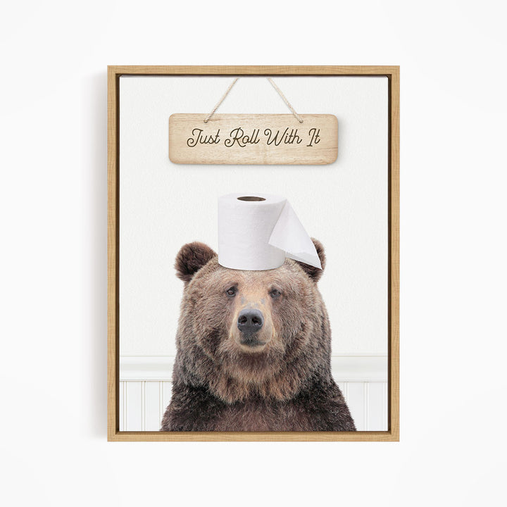 Bear "Just roll with it" - Bathroom Cottage White