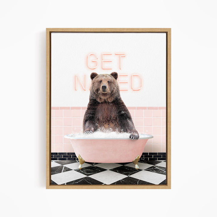 Bear in Pink Get Naked Bath
