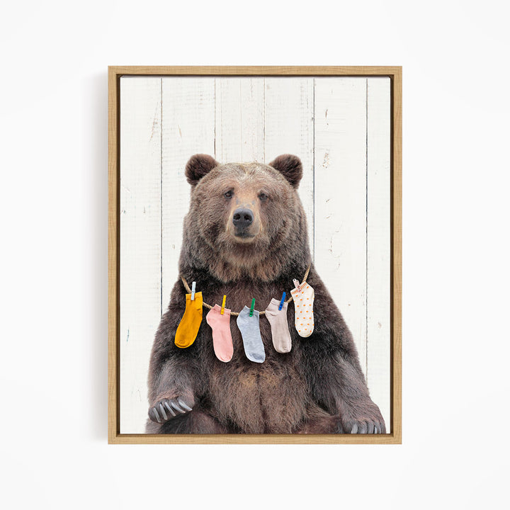 Bear - Lost Socks - Farmhouse Wall