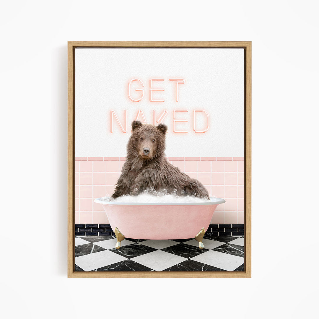 Bear in Pink Get Naked Bath