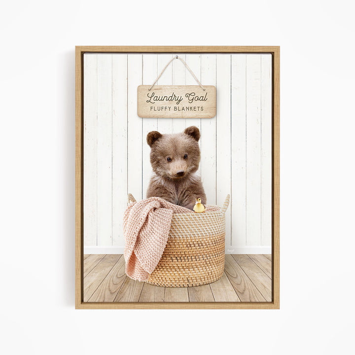 Bear Cub Laundry Goal Fluffy Blankets - Farmhouse Floor