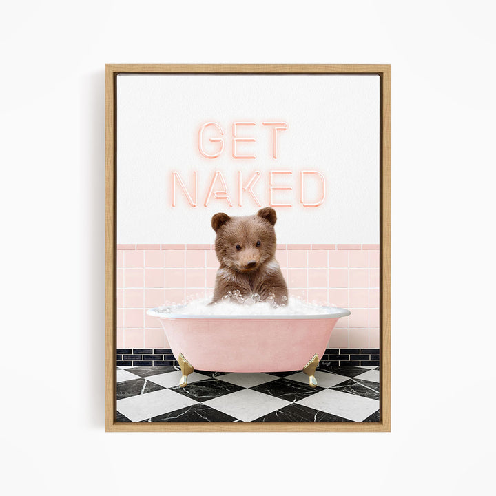 Bear Cub in Pink Get Naked Bath