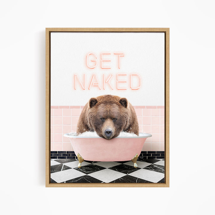 Big Bear in Pink Get Naked Bath