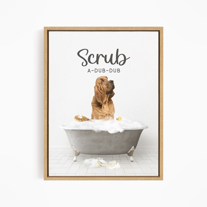 Bloodhound Scrub A-Dub-Dub in Simple Gray Bath