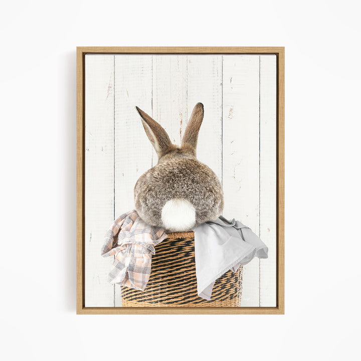 Bunnytail in Laundry Basket - Farmhouse Wall