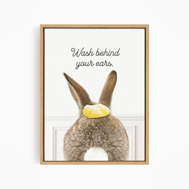Bunny "Wash behind yer ears" - Bathroom Simple White