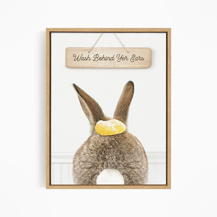 Bunny "Wash behind yer ears" - Bathroom Cottage White