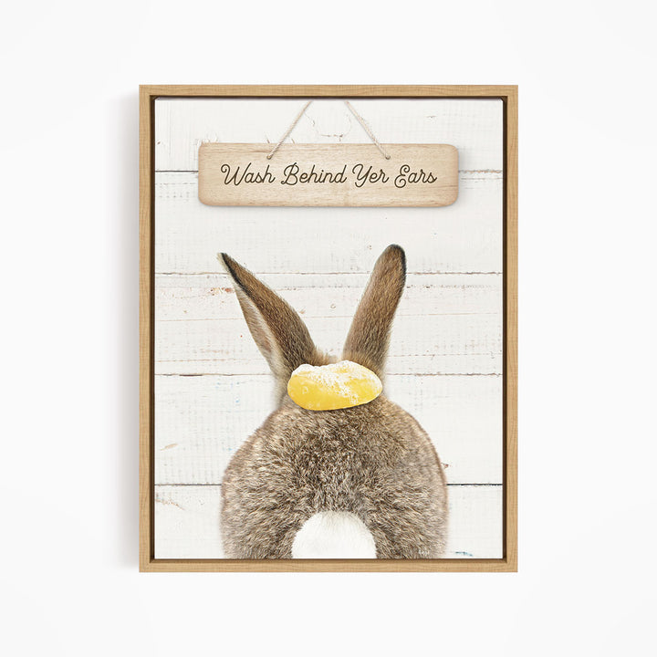 Bunny "Wash behind yer ears" - Bathroom Shiplap