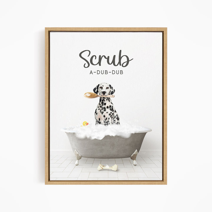 Dalmation Scrub A-Dub-Dub in Simple Gray Bath