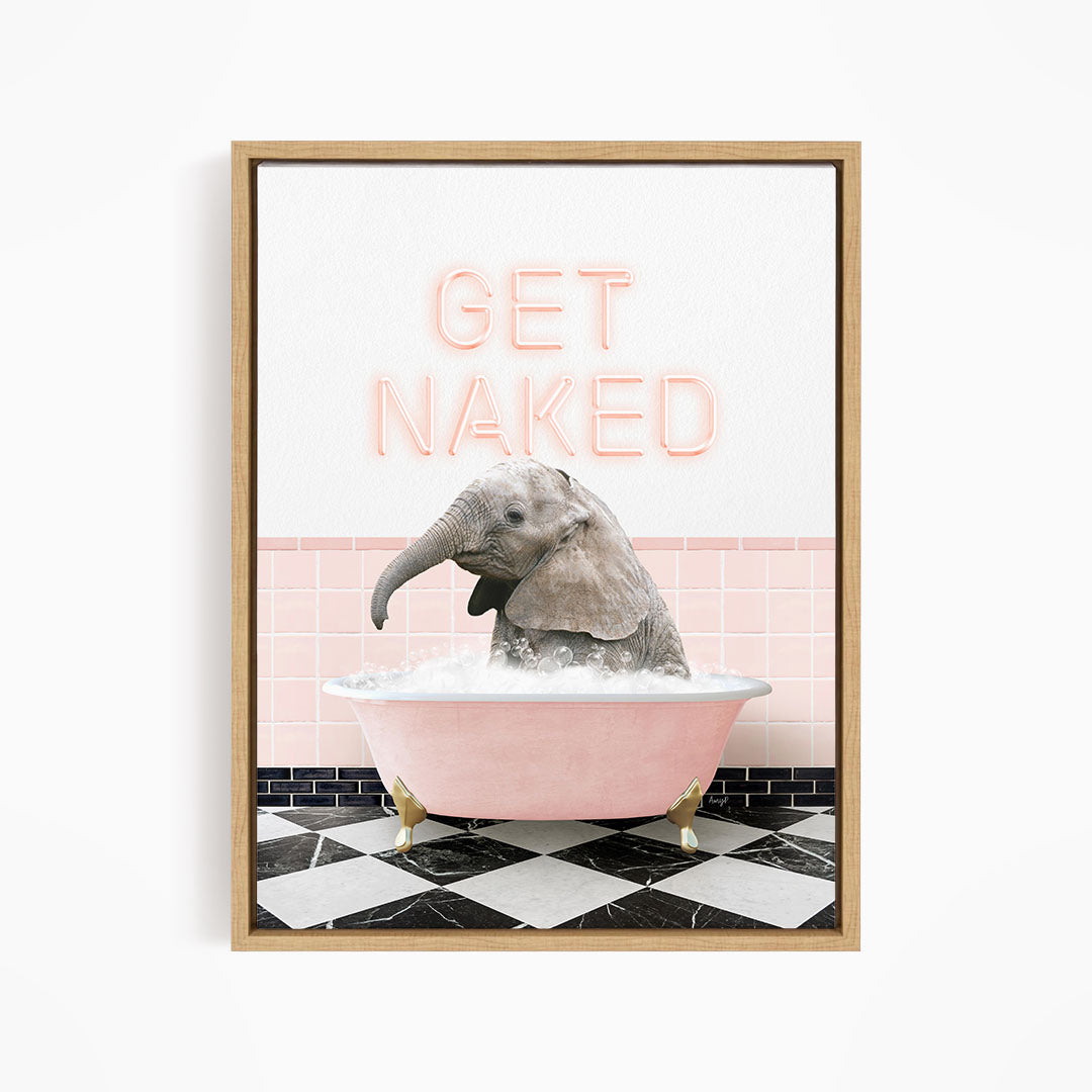 Baby Elephant No1 in Pink Get Naked Bath
