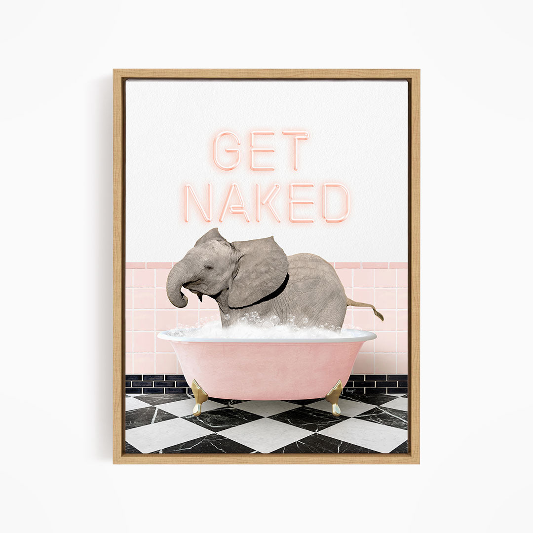 Baby Elephant No2 in Pink Get Naked Bath