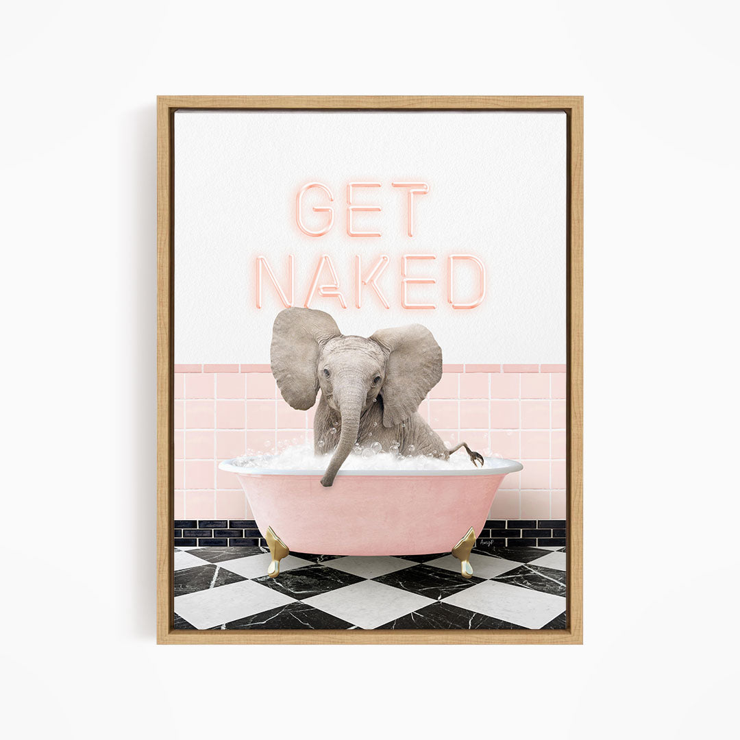 Baby Elephant No3 in Pink Get Naked Bath