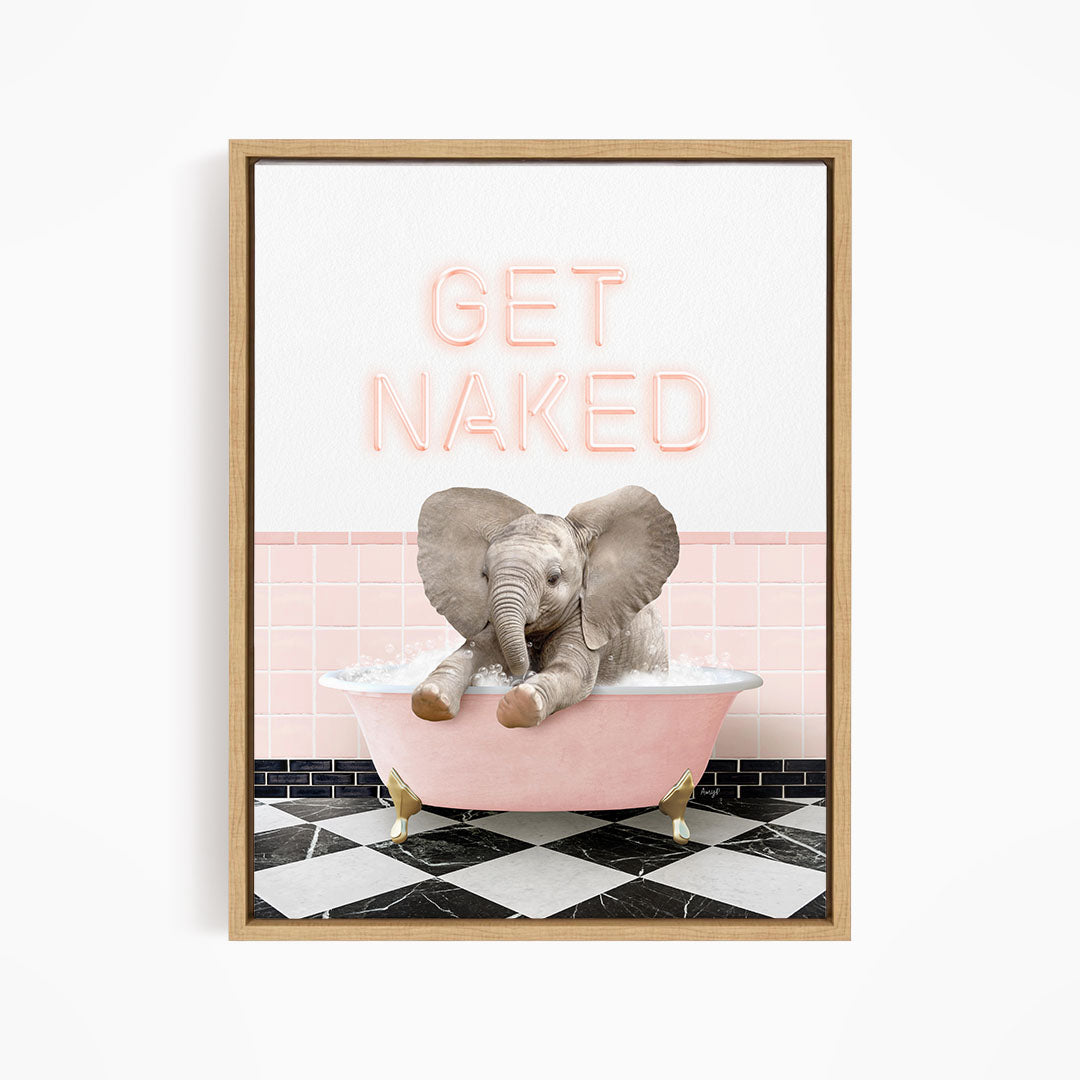 Baby Elephant No6 in Pink Get Naked Bath