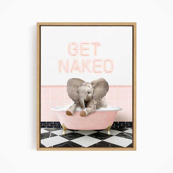 Baby Elephant No6 in Pink Get Naked Bath