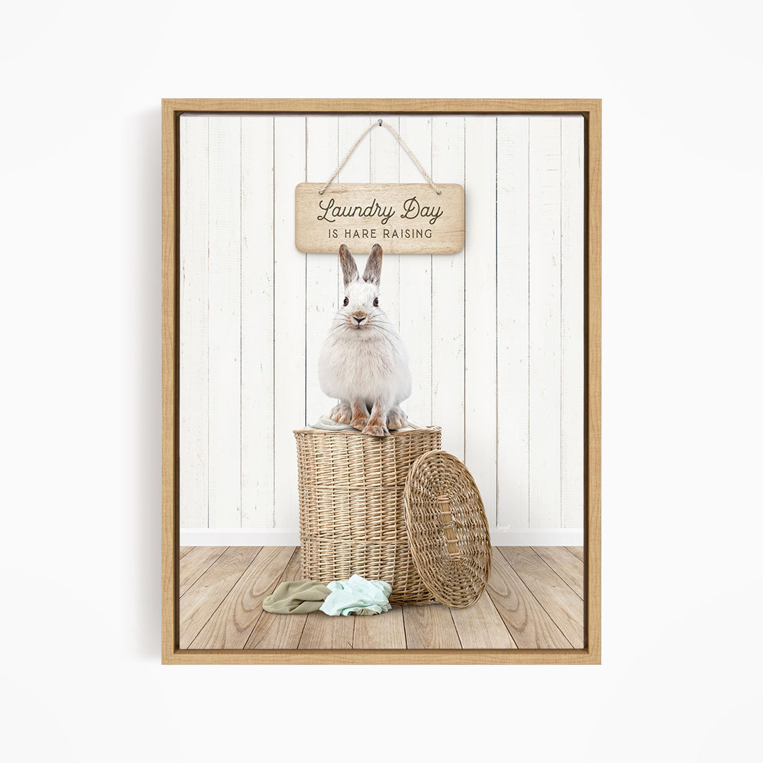 Snowshoe Hare Laundry Day is Hare Raising - Farmhouse Floor