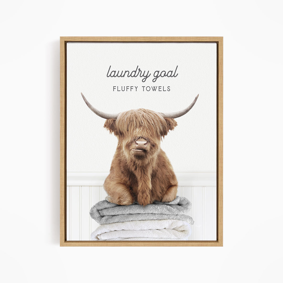 Highland Cow - Laundry Goal Fluffy Towels