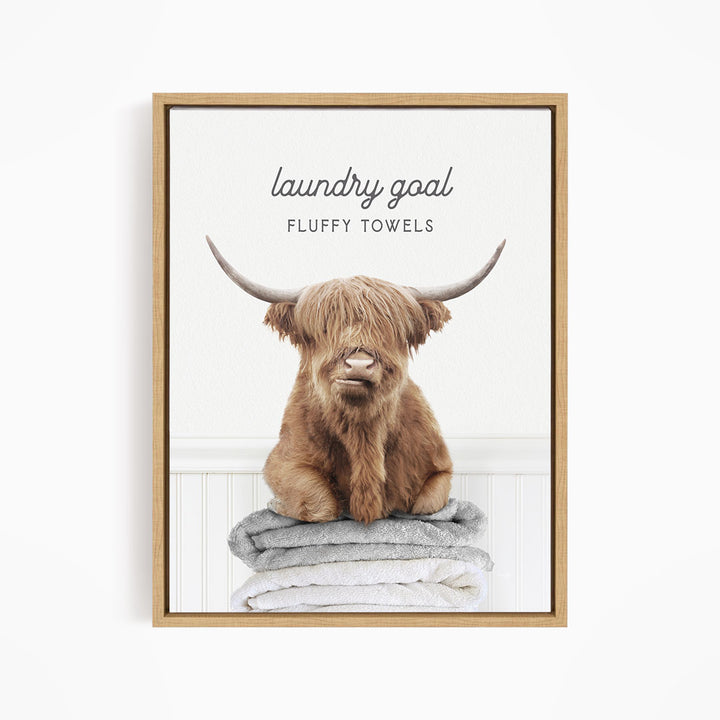 Highland Cow - Laundry Goal Fluffy Towels