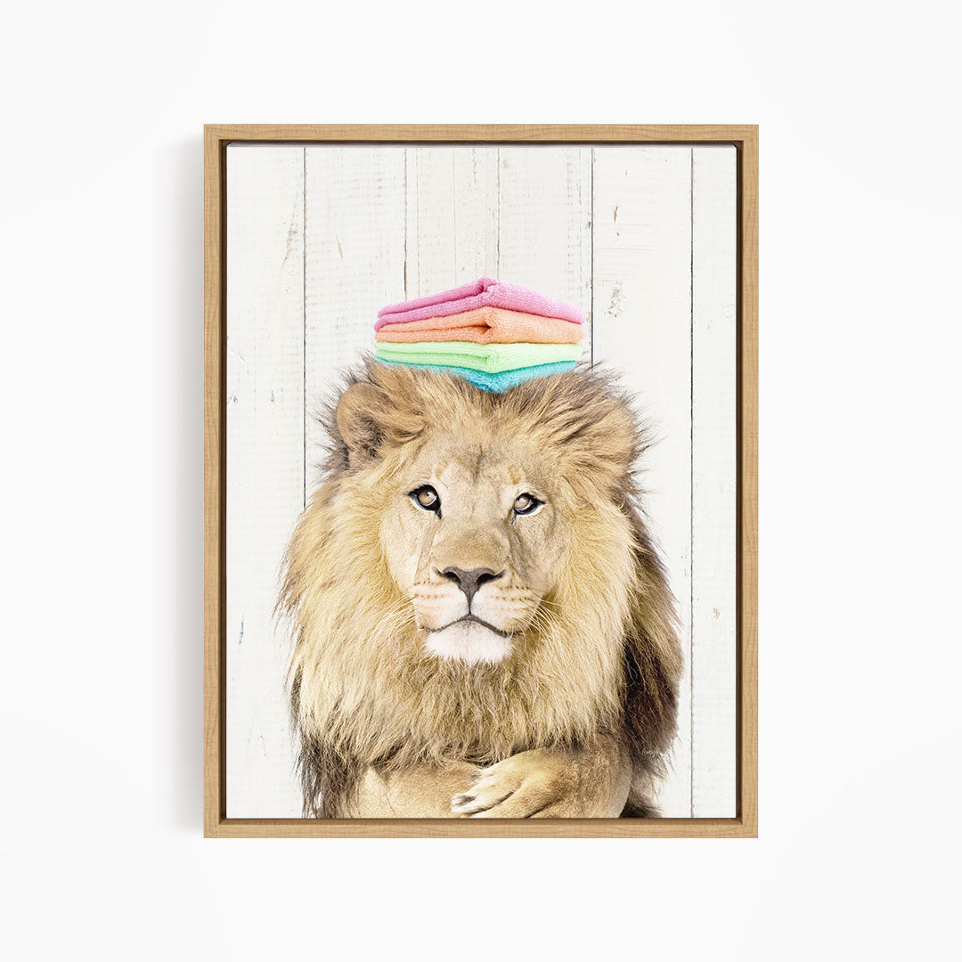 Lion with Folded Towels - Farmhouse Wall