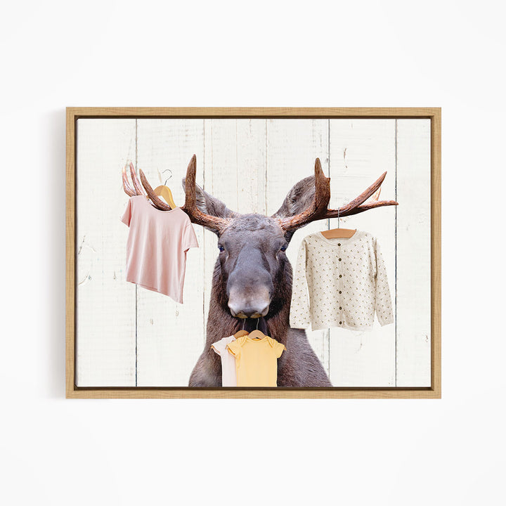Moose with Clothes Hangers - Farmhouse Wall