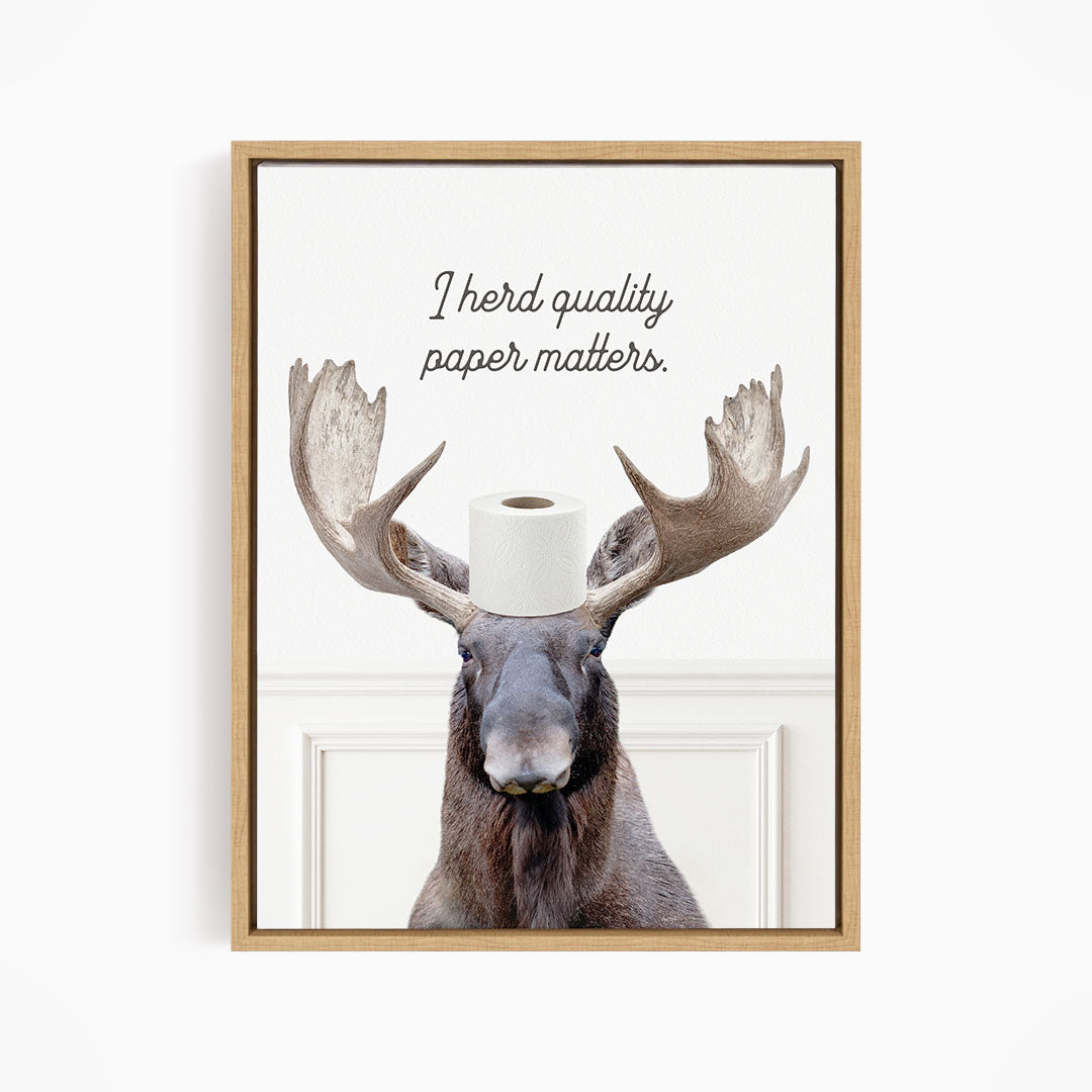 Moose "I herd quality paper matters" - Bathroom Simple White