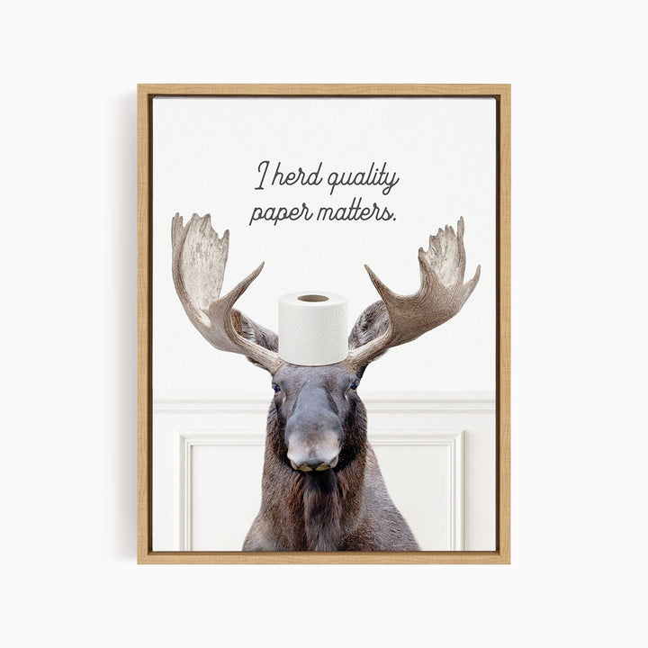 Moose "I herd quality paper matters" - Bathroom Simple White