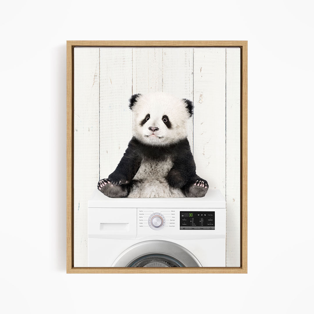 Baby Panda on Washing Machine - Farmhouse Wall