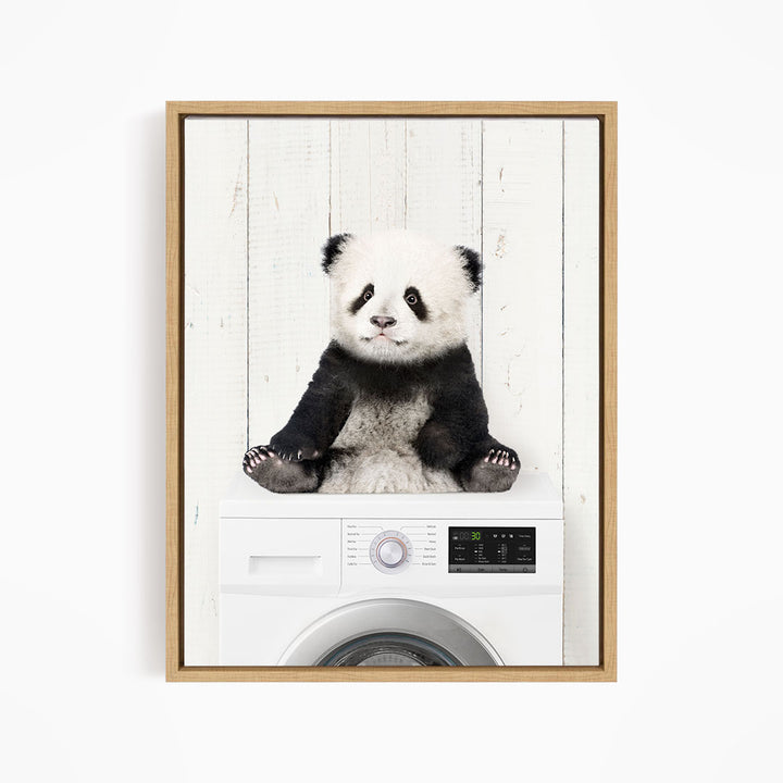 Baby Panda on Washing Machine - Farmhouse Wall