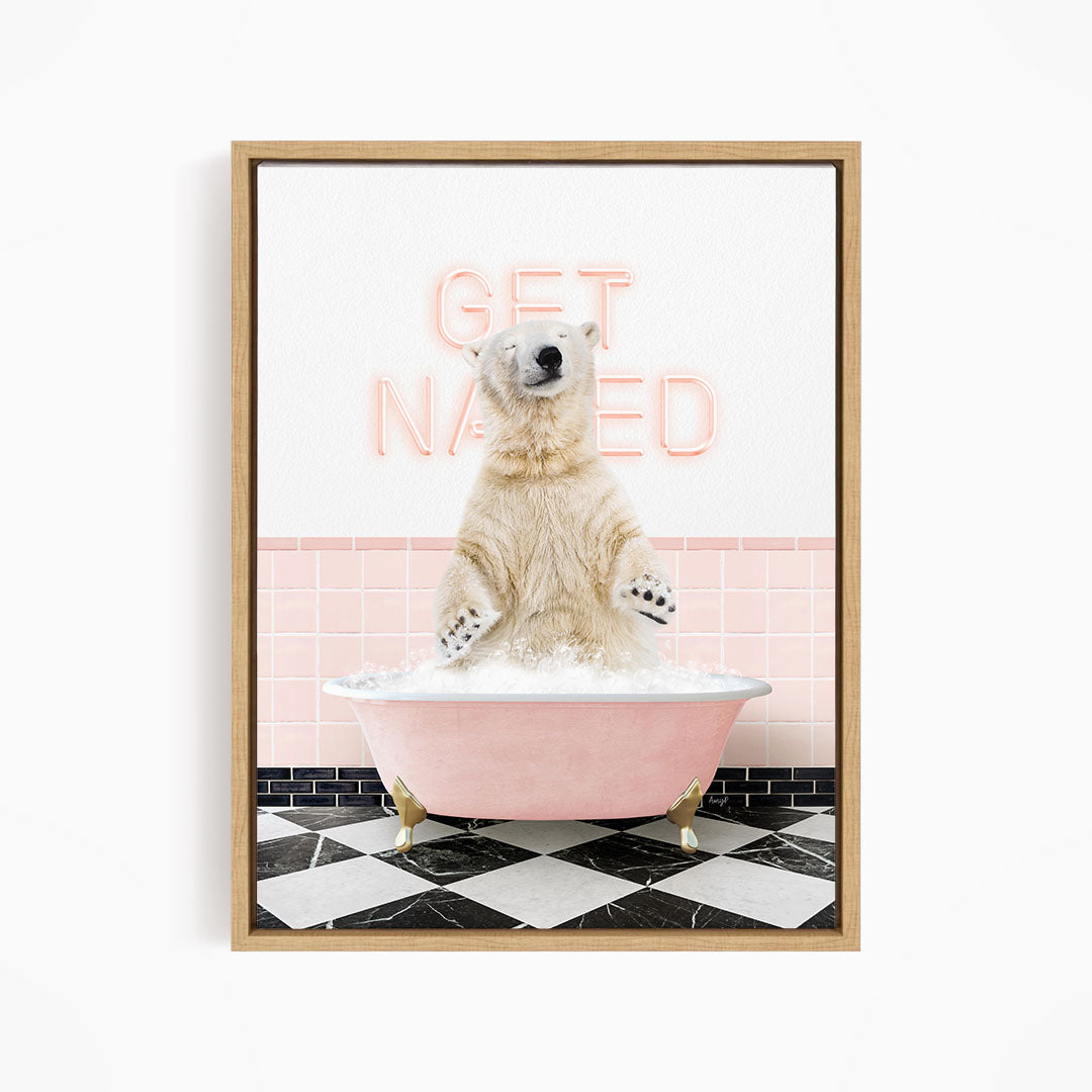Polar Bear in Pink Get Naked Bath