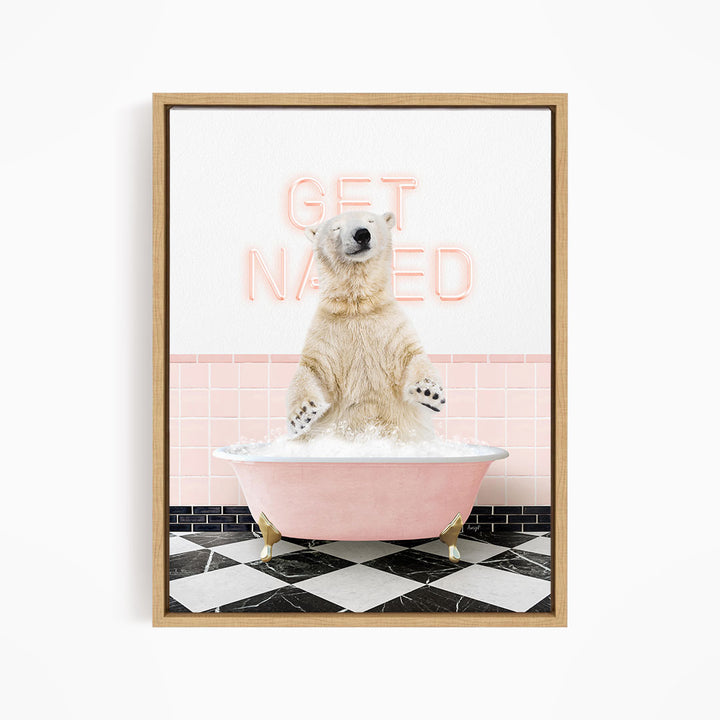 Polar Bear in Pink Get Naked Bath