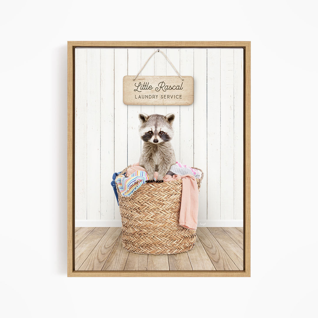 Raccoon Little Rascal Laundry Service - Farmhouse Floor