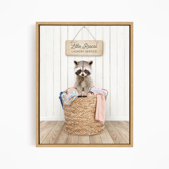 Raccoon Little Rascal Laundry Service - Farmhouse Floor
