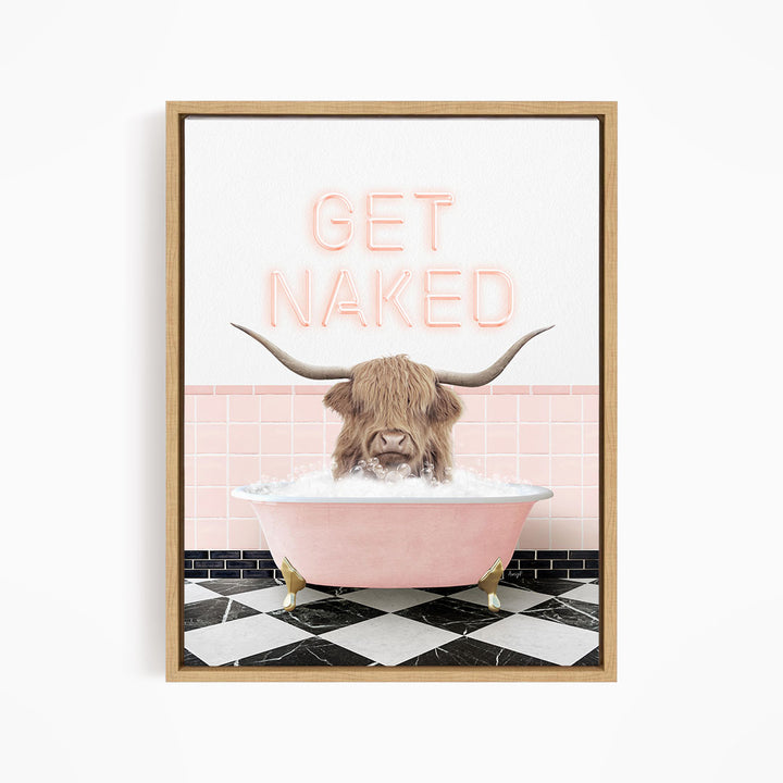 Highland Cow "Randall" in Pink Get Naked Bath