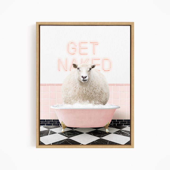 Sheep in Pink Get Naked Bath