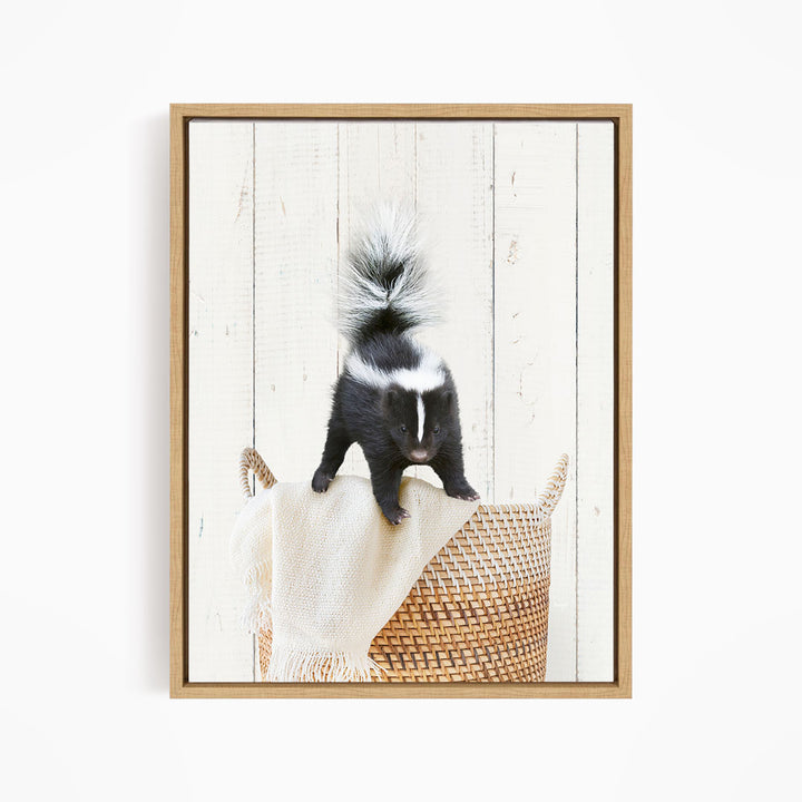 Skunk in Laundry Basket - Farmhouse Wall