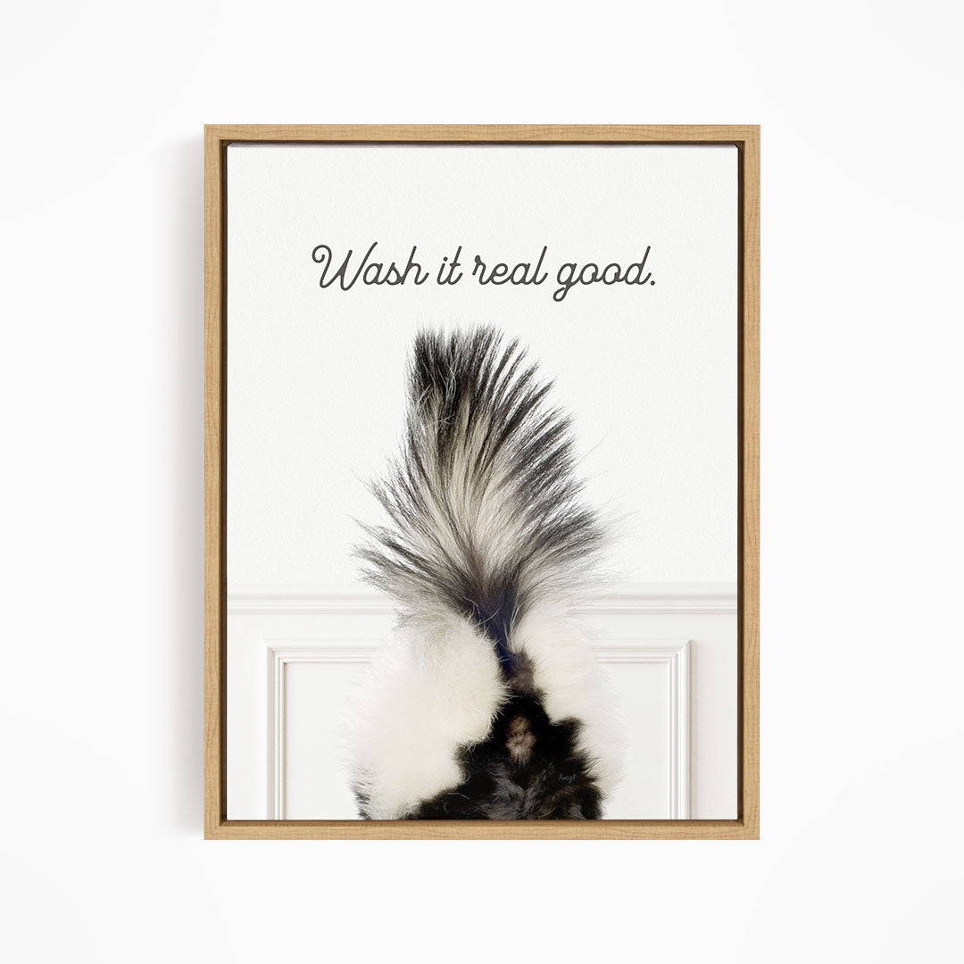 Skunk "Wash it real good" - Bathroom Simple White