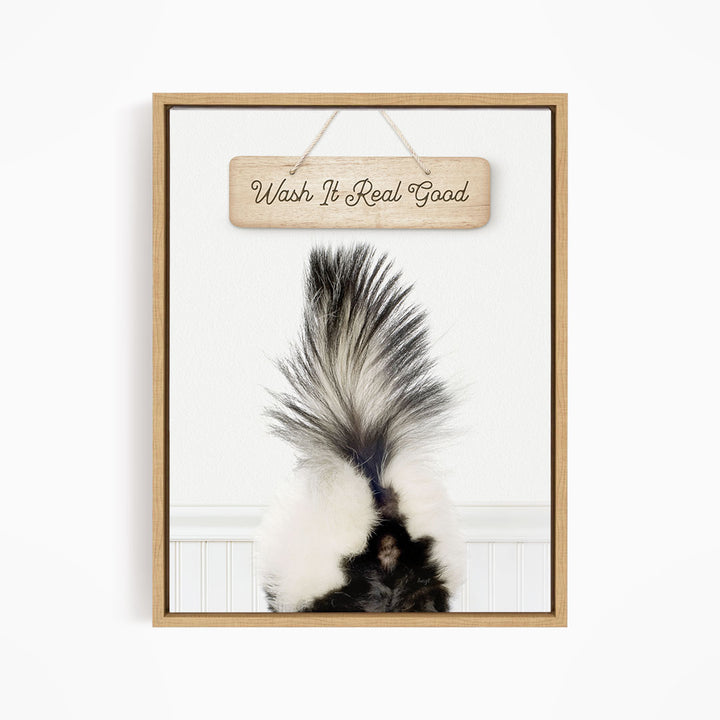 Skunk "Wash it real good" - Bathroom Cottage White