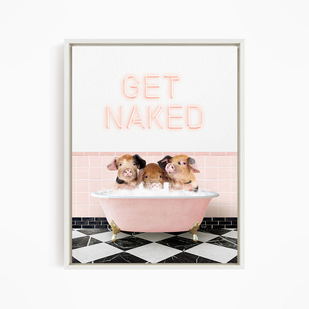 Three Little Pigs in Pink Get Naked Bath