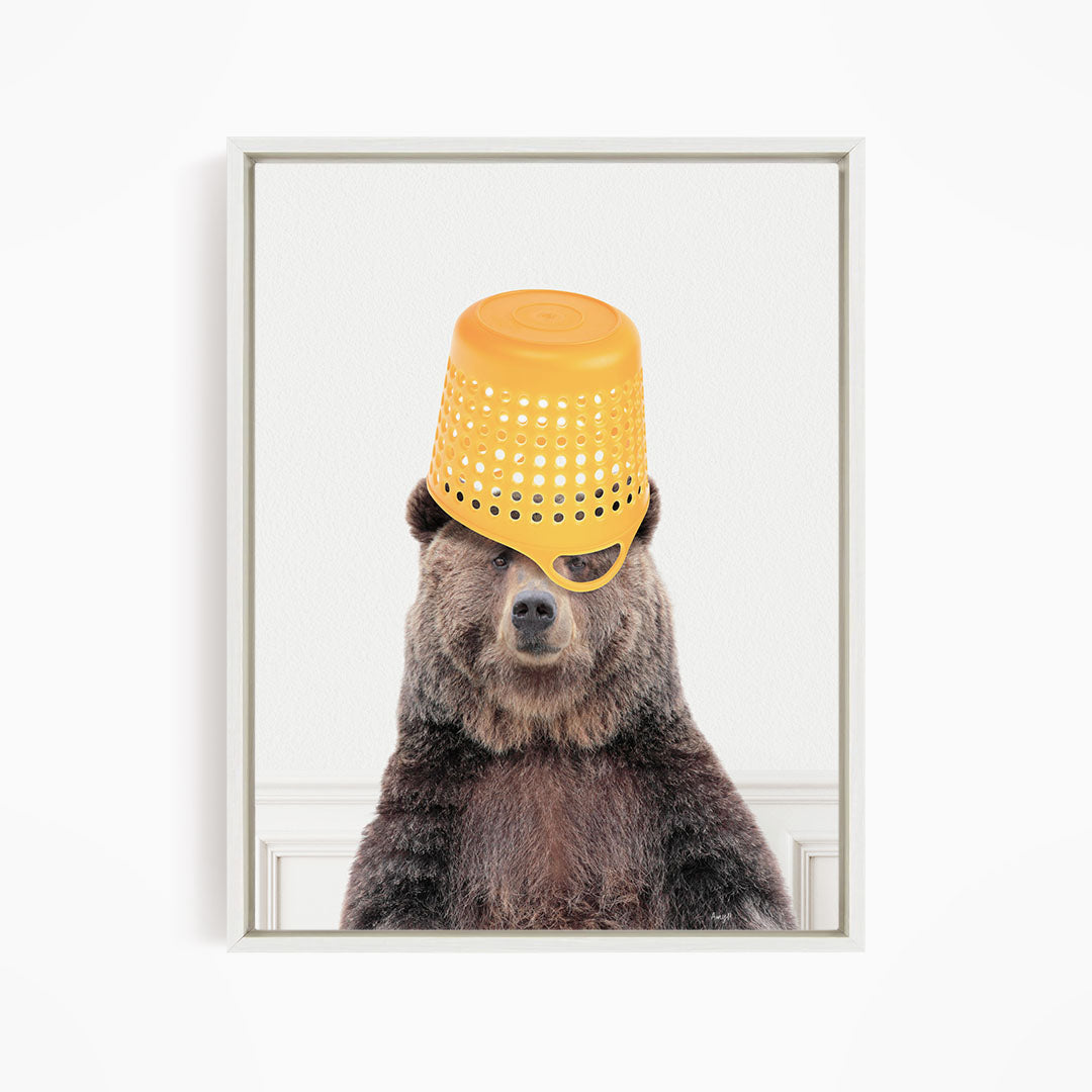 Bear - I'm a Basket Case - Simple White Wall