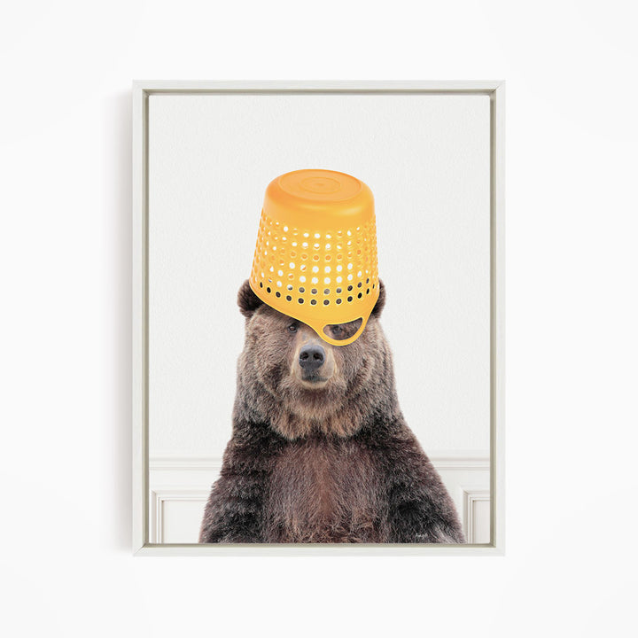 Bear - I'm a Basket Case - Simple White Wall