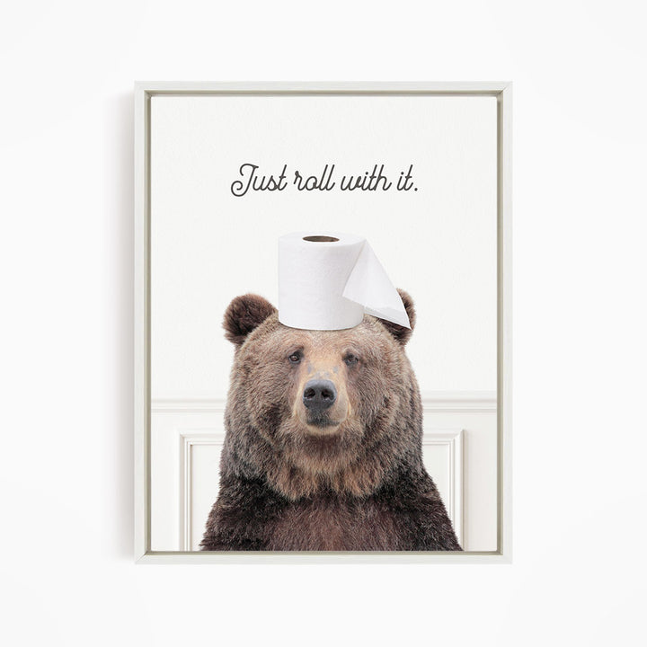 Bear "Just roll with it" - Bathroom Simple White