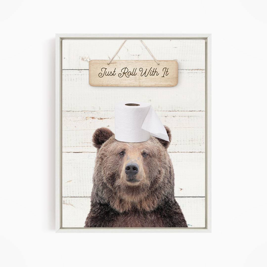 Bear "Just roll with it" - Bathroom Shiplap