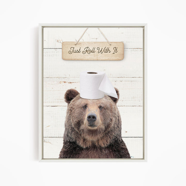 Bear "Just roll with it" - Bathroom Shiplap