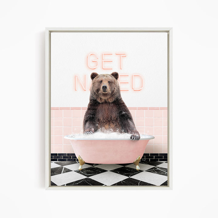 Bear in Pink Get Naked Bath