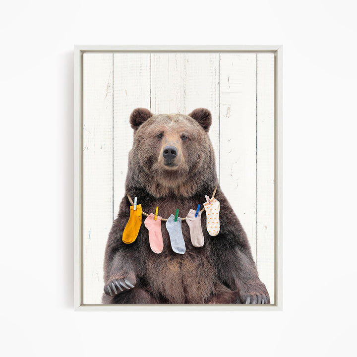 Bear - Lost Socks - Farmhouse Wall