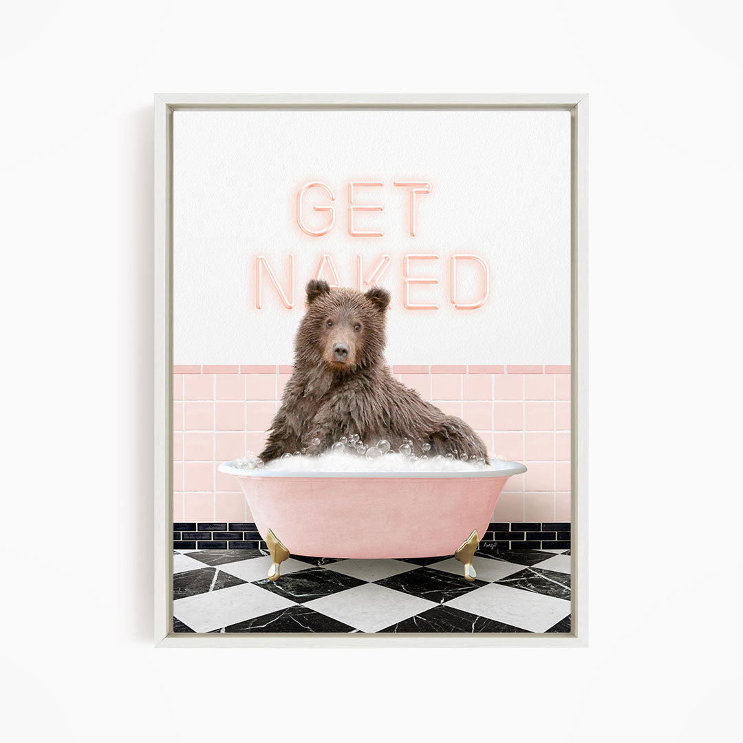 Bear in Pink Get Naked Bath