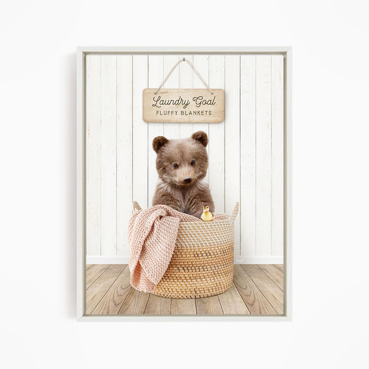 Bear Cub Laundry Goal Fluffy Blankets - Farmhouse Floor