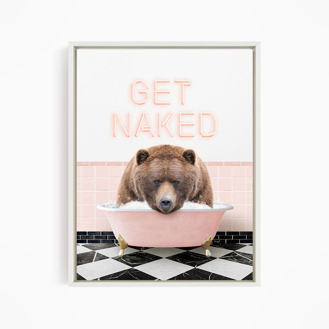 Big Bear in Pink Get Naked Bath