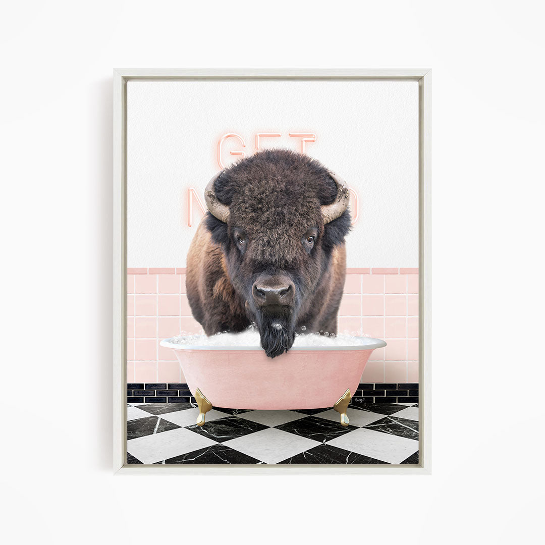 Bison in Pink Get Naked Bath