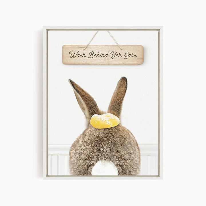 Bunny "Wash behind yer ears" - Bathroom Cottage White